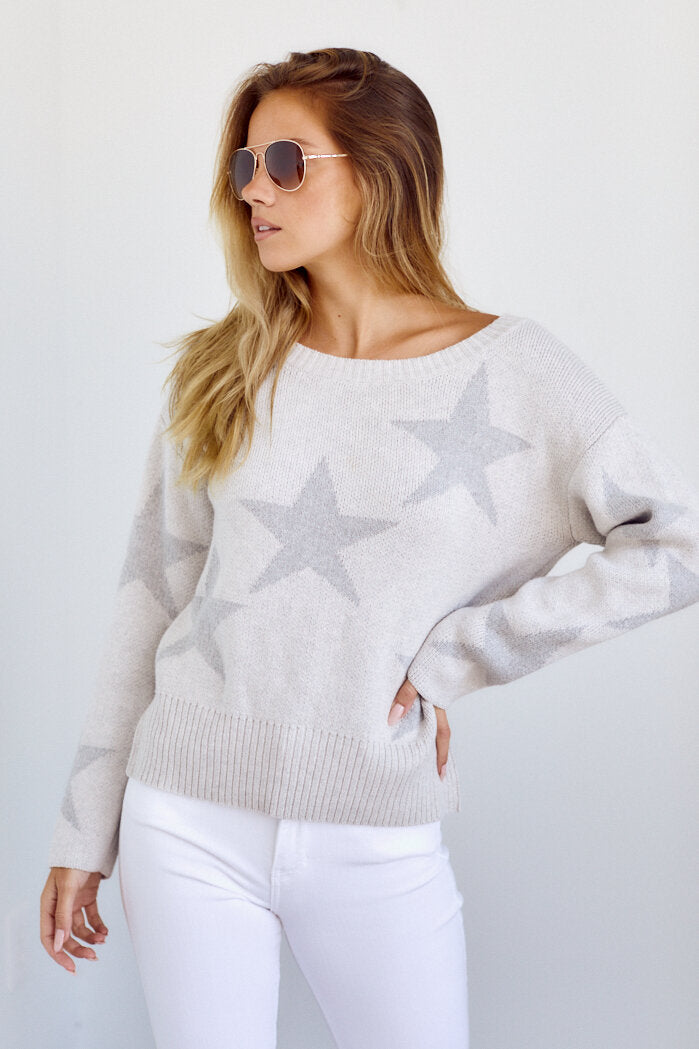 Houston Star Print Sweater