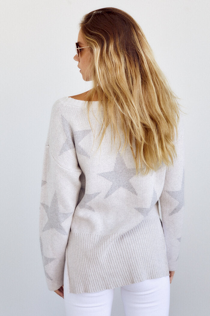 Houston Star Print Sweater