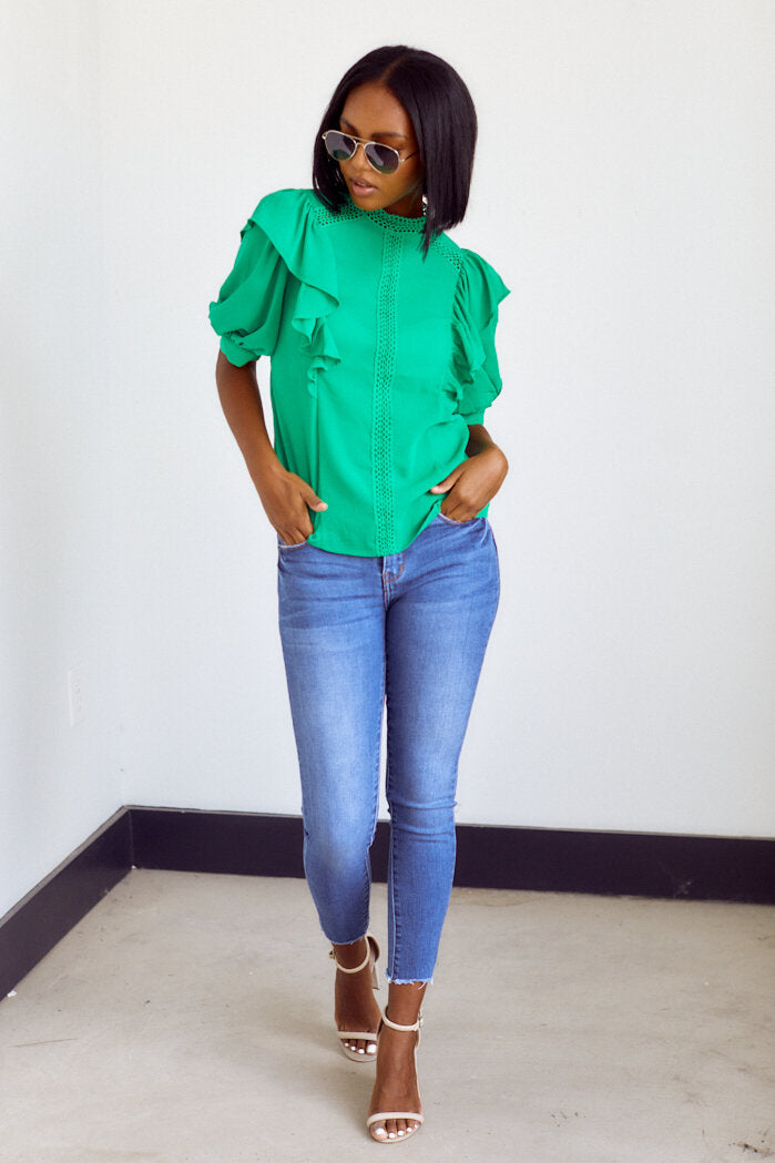 Avia Ruffle Detail Blouse
