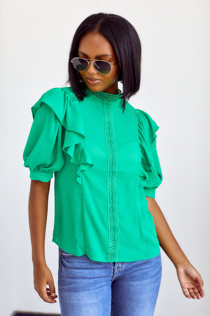 Avia Ruffle Detail Blouse
