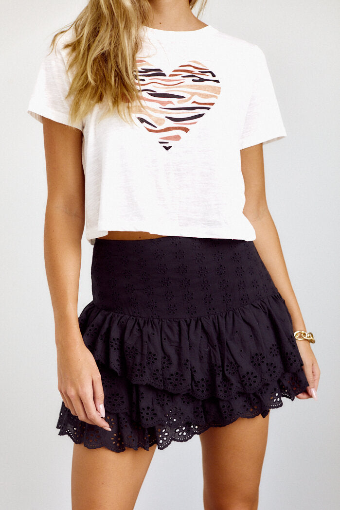 Eula Eyelet Mini Skirt