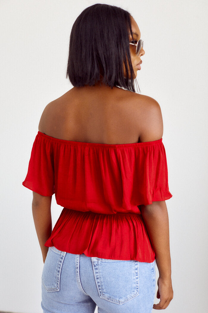 Nara Smocked Detail Peplum Blouse