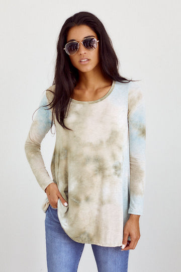 Cora Tie Dye Long Sleeve Crew Neck