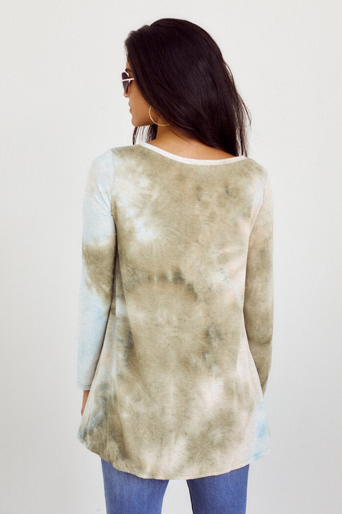Cora Tie Dye Long Sleeve Crew Neck