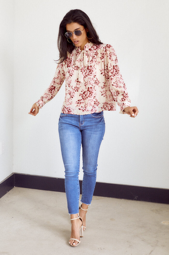 Constance Floral Long Sleeve Blouse