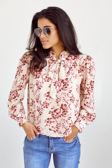 Constance Floral Long Sleeve Blouse