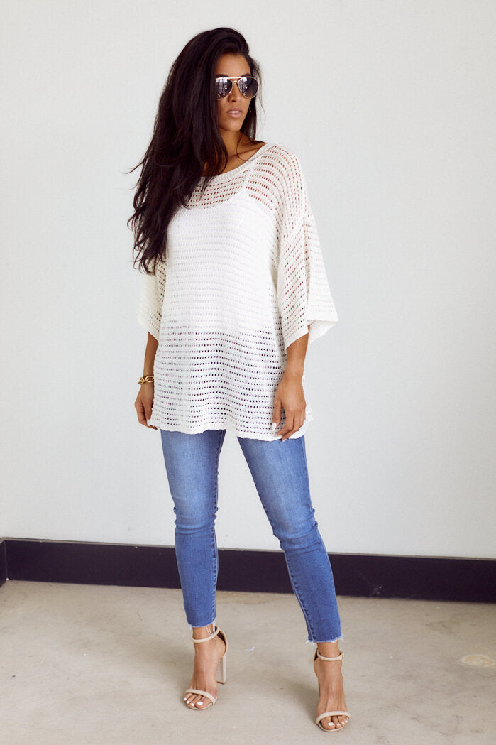 Emine Open Knit Sweater