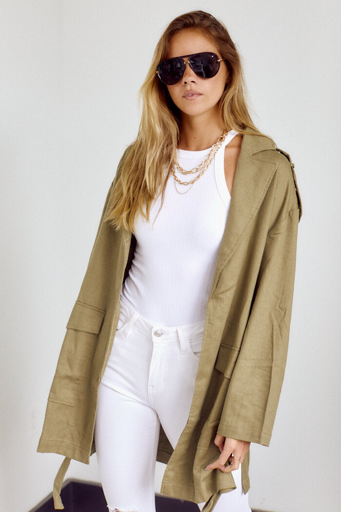 Clarinda Wrap Style Lightweight Jacket