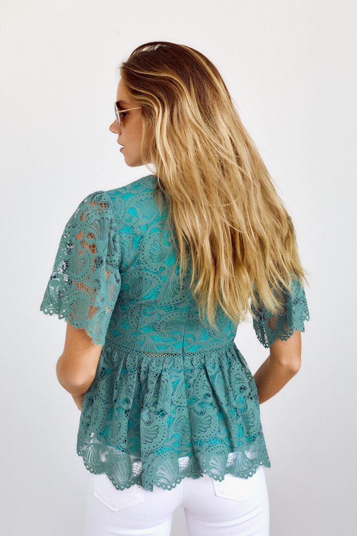 Pauline Lace V Neck Blouse