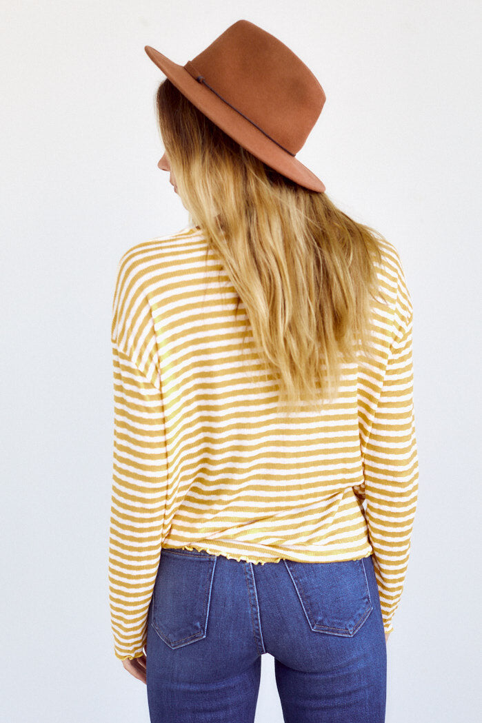 Mellencamp Wrap Style Stripe Top