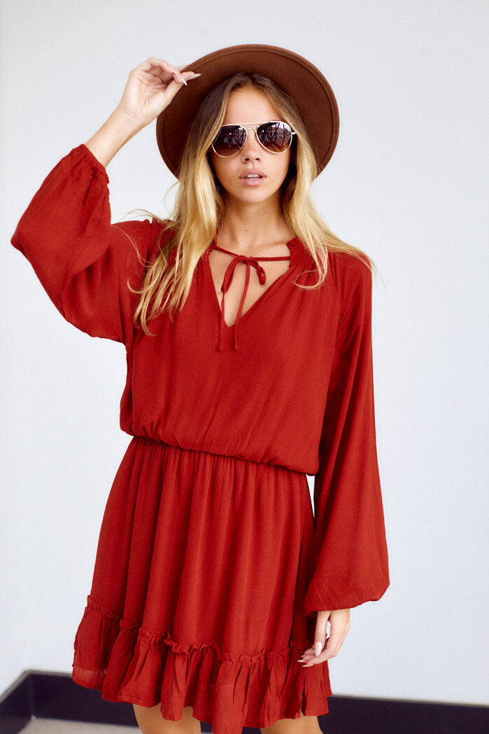 Inverness Long Sleeve Mini Dress