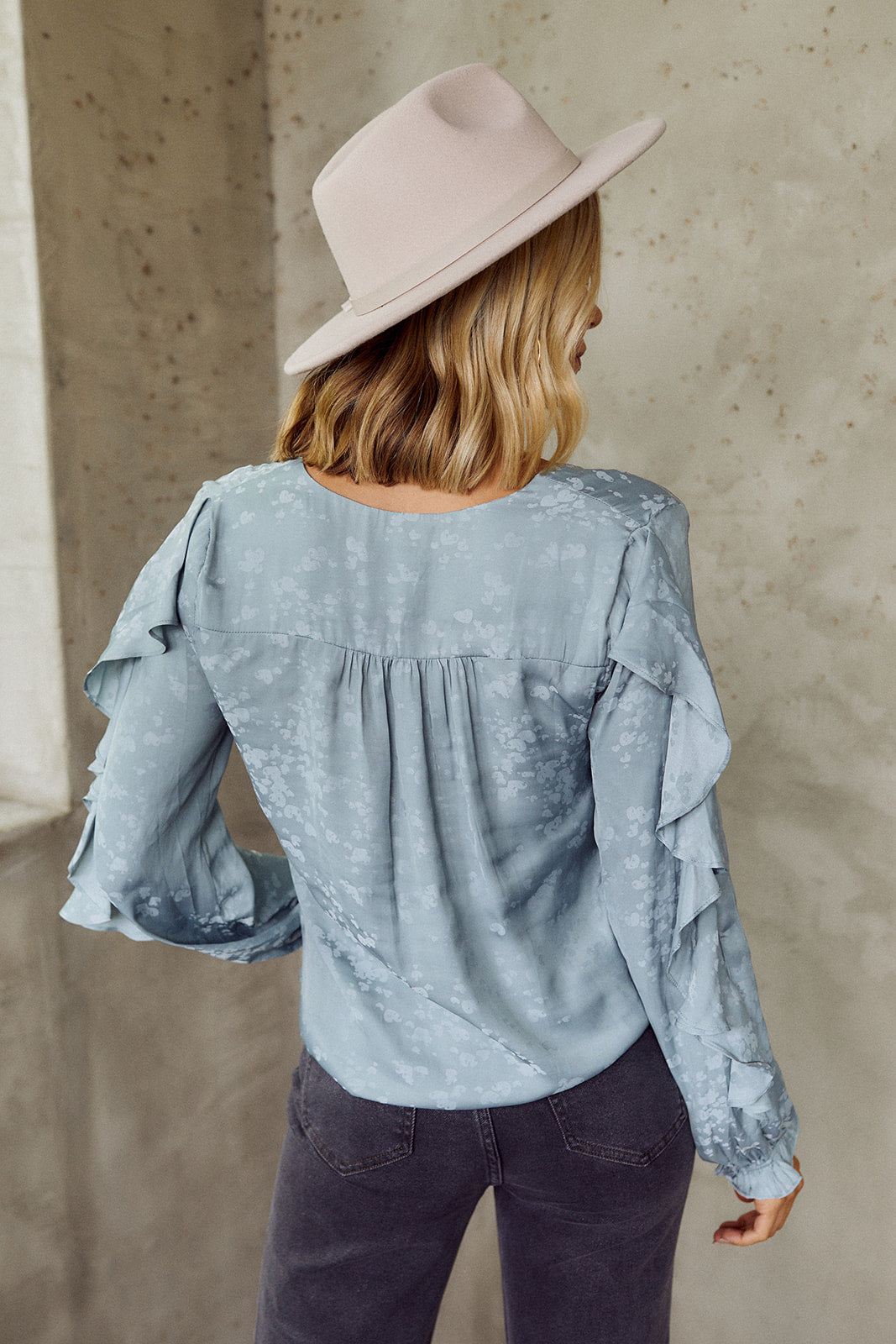 Lollar Ruffled Long Sleeve Blouse