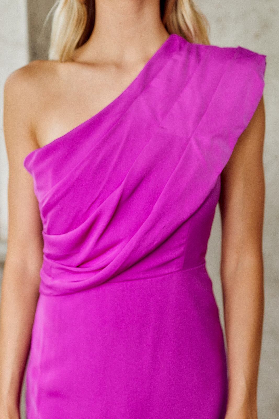 Delphine Draped One Shoulder Dress