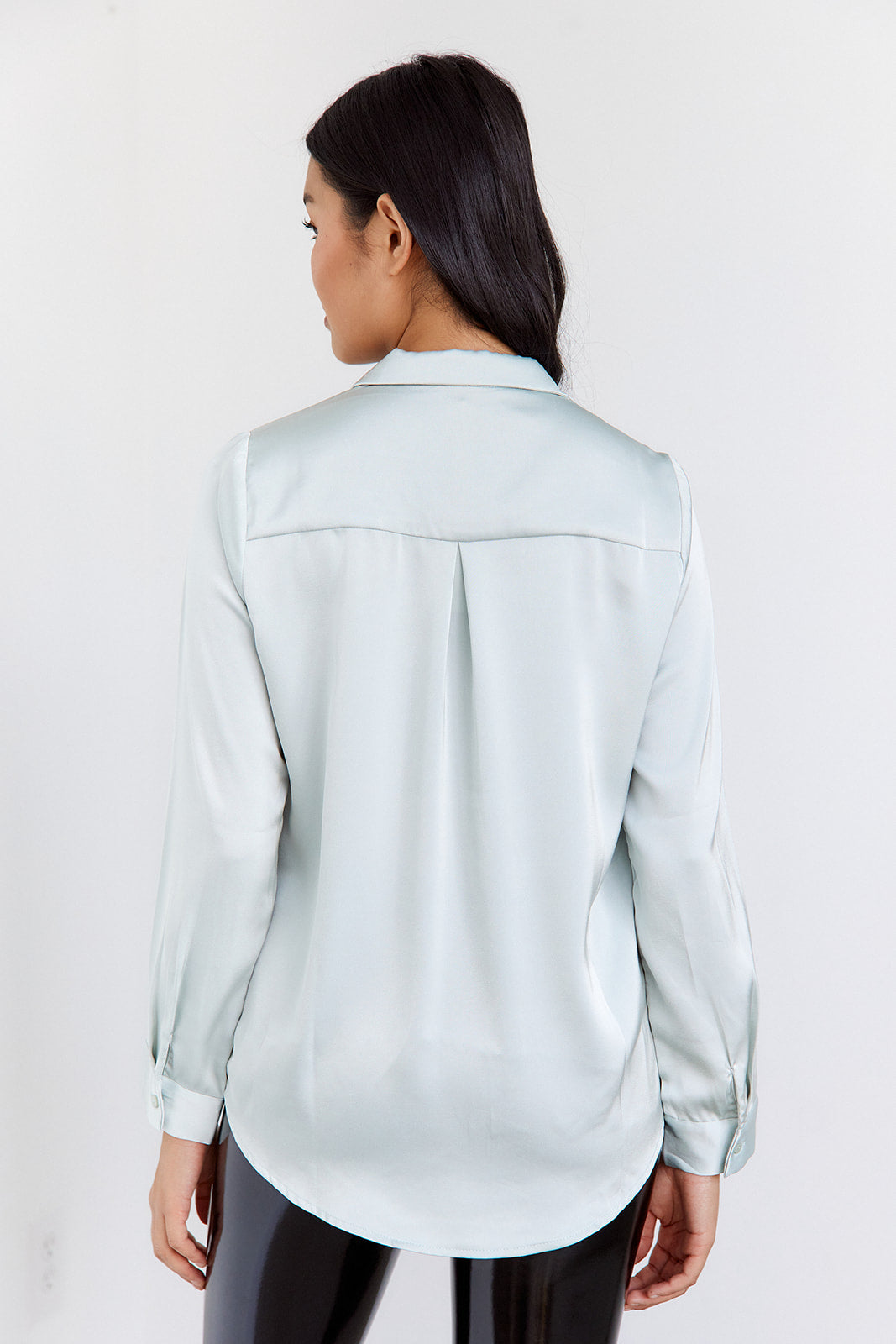Chapman Satin Button Down Blouse