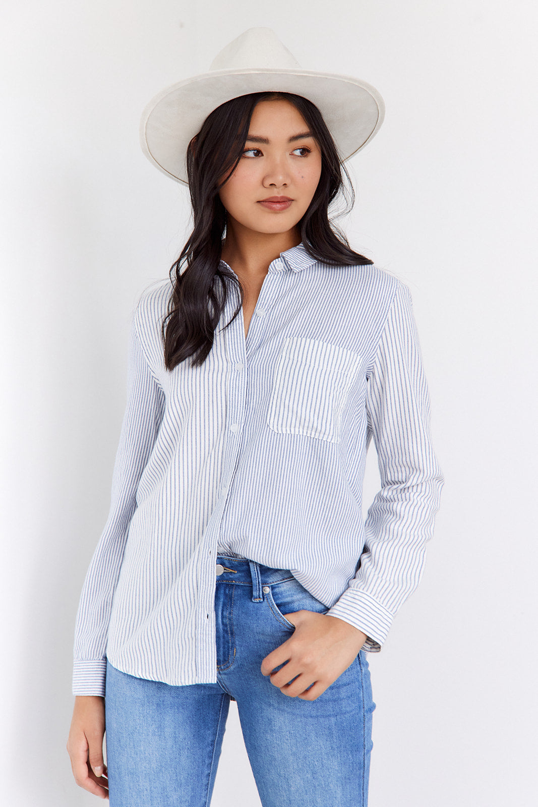 Lane Striped Button Down Shirt