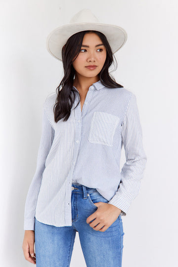 Lane Striped Button Down Shirt