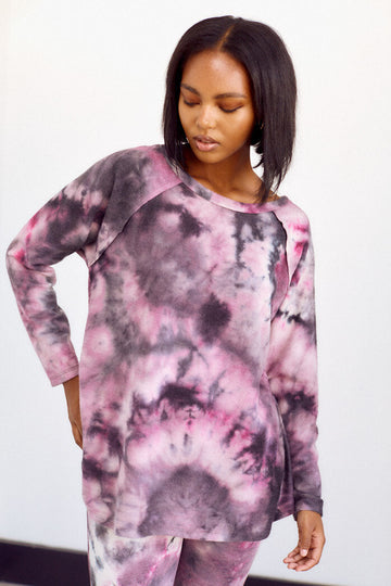 Cecilia Brushed Tie Dye Long Sleeve Top