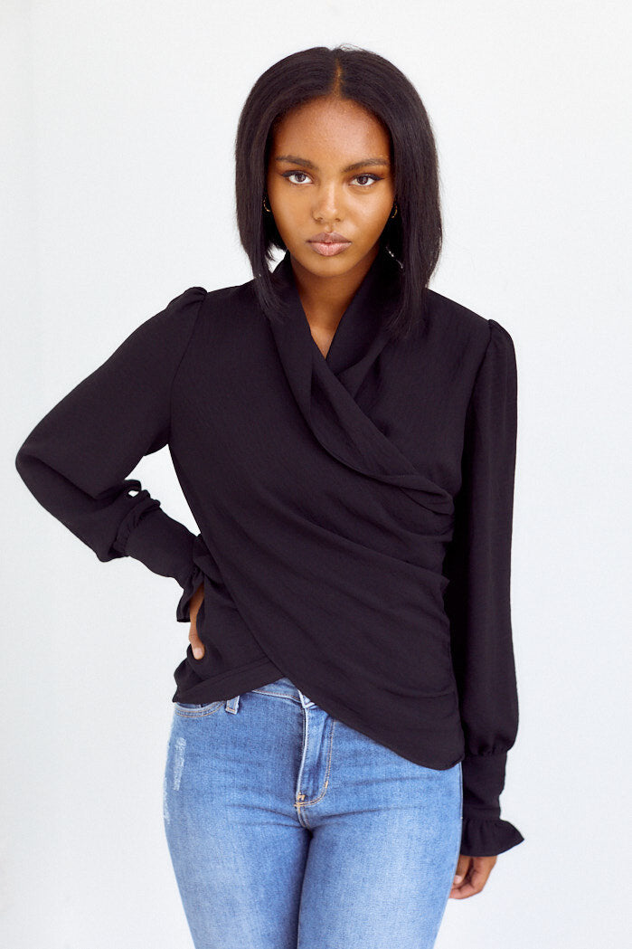 Maybry Wrap Blouse