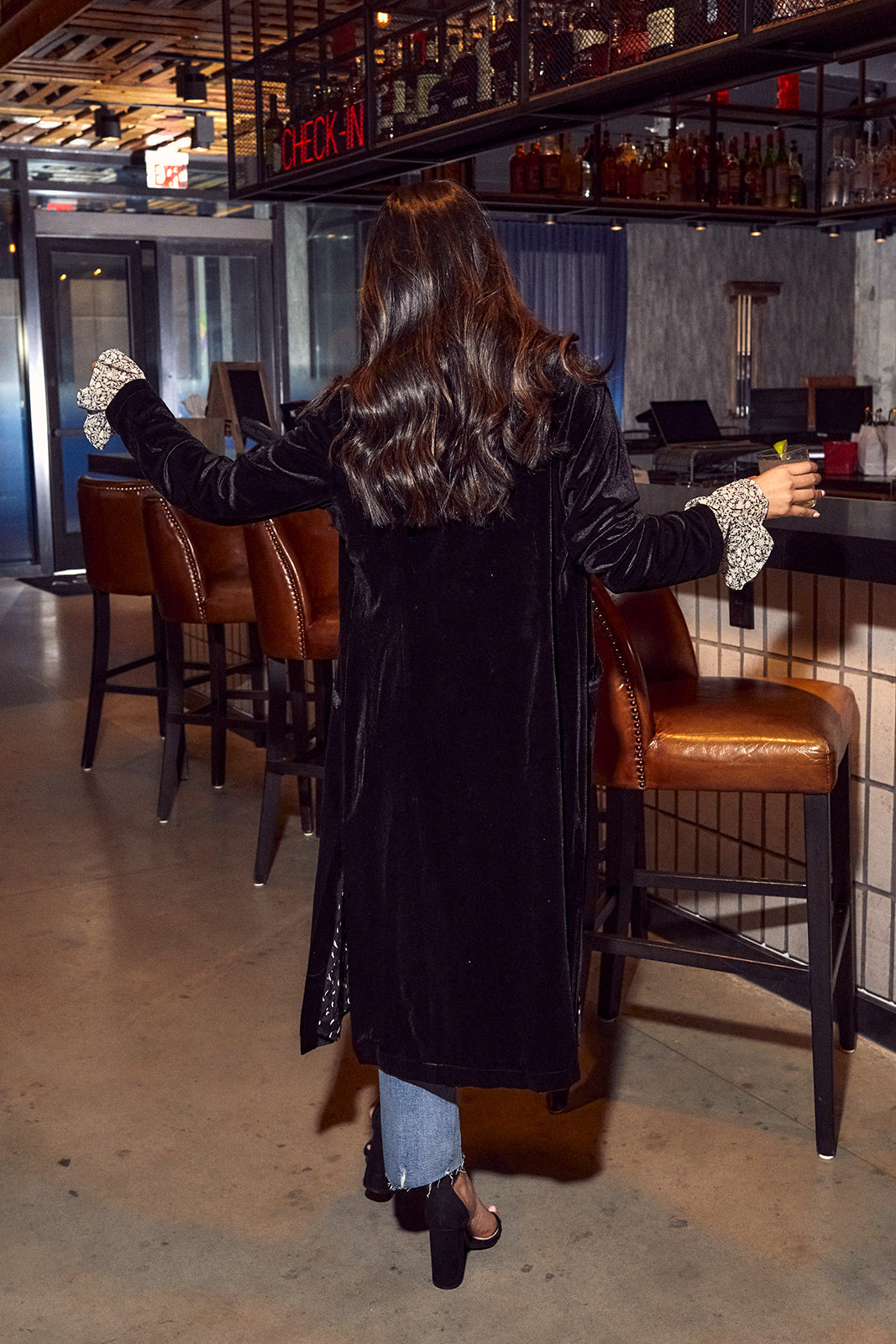 Lundi Velvet Duster Coat
