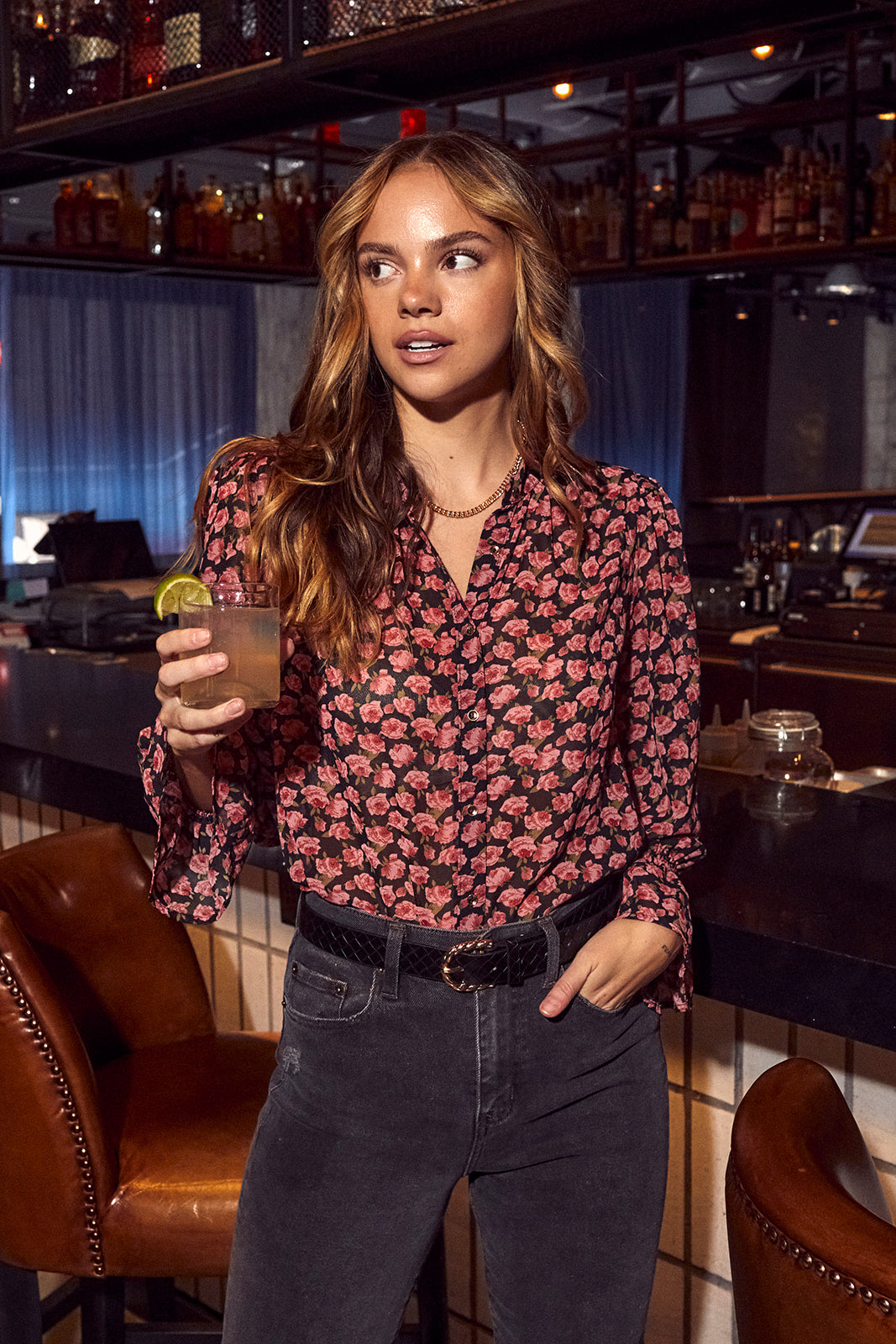 Talie Floral Printed Blouse