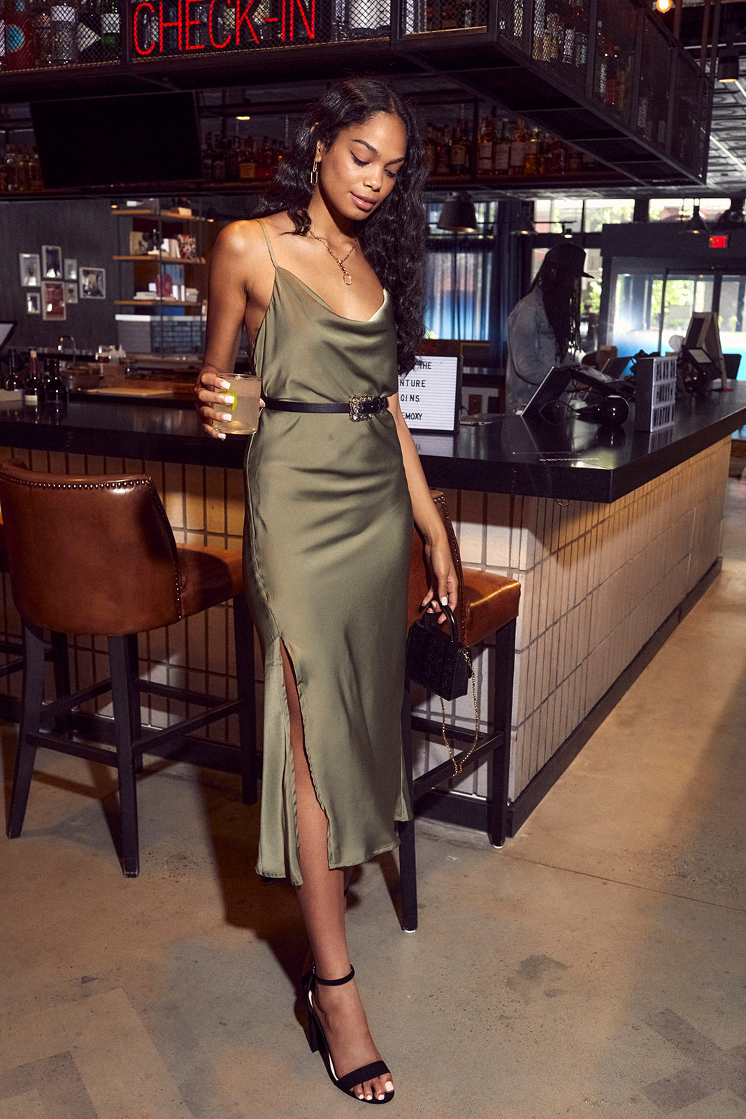 Azara Slip Midi Dress
