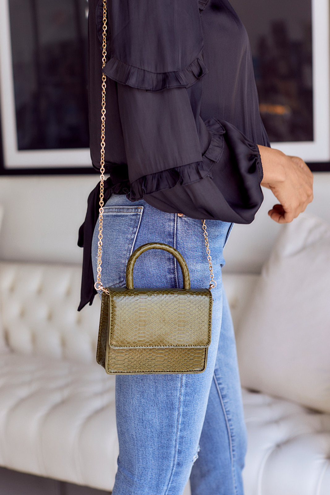 Faye Top Handle Mini Crossbody Bag
