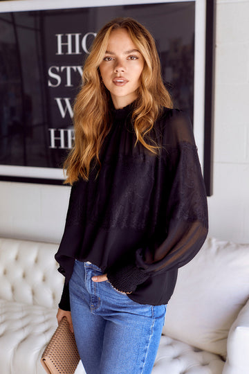 Ellis Lace Detail Blouse