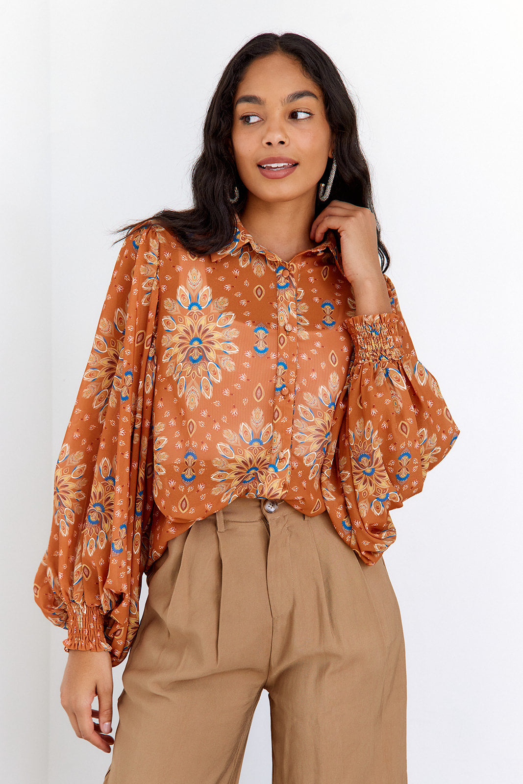 SALE- Flo Button Down Blouse
