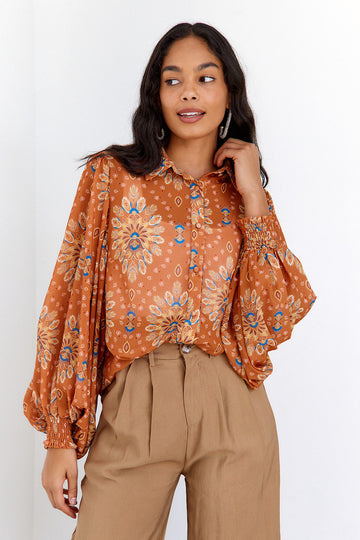 SALE- Flo Button Down Blouse