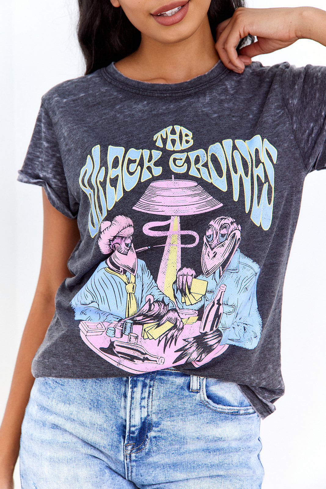 SALE- Black Crowes Distressed Tee
