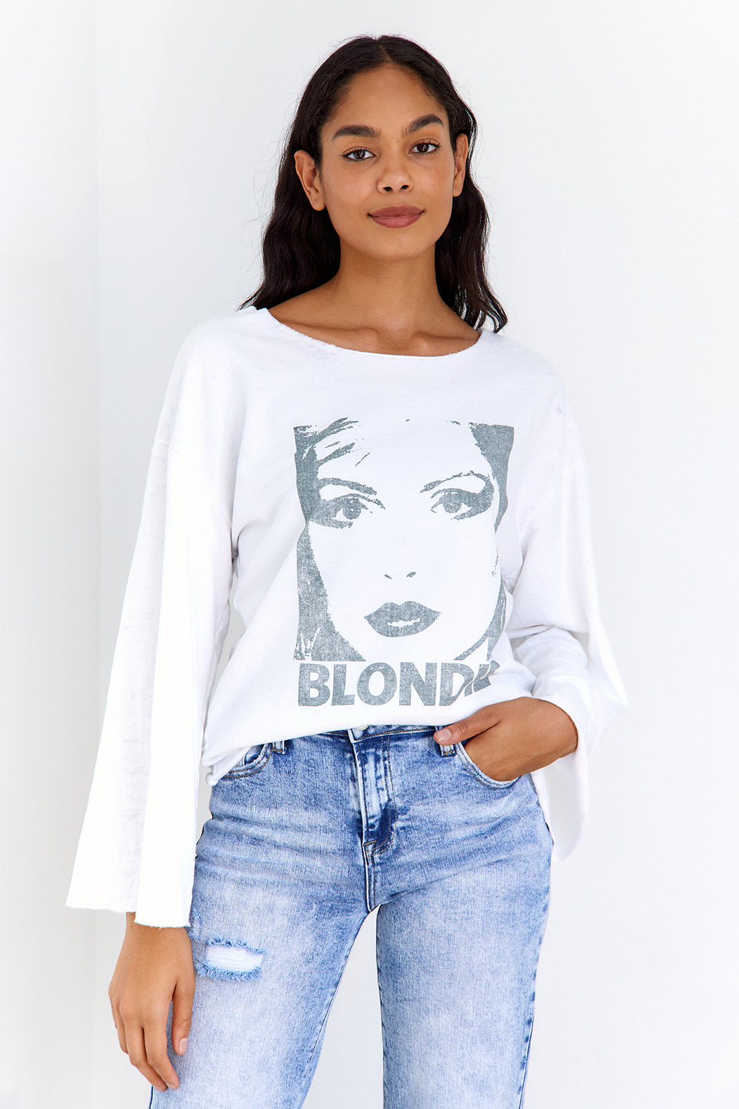 SALE- Blondie Off The Shoulder Sweatshirt