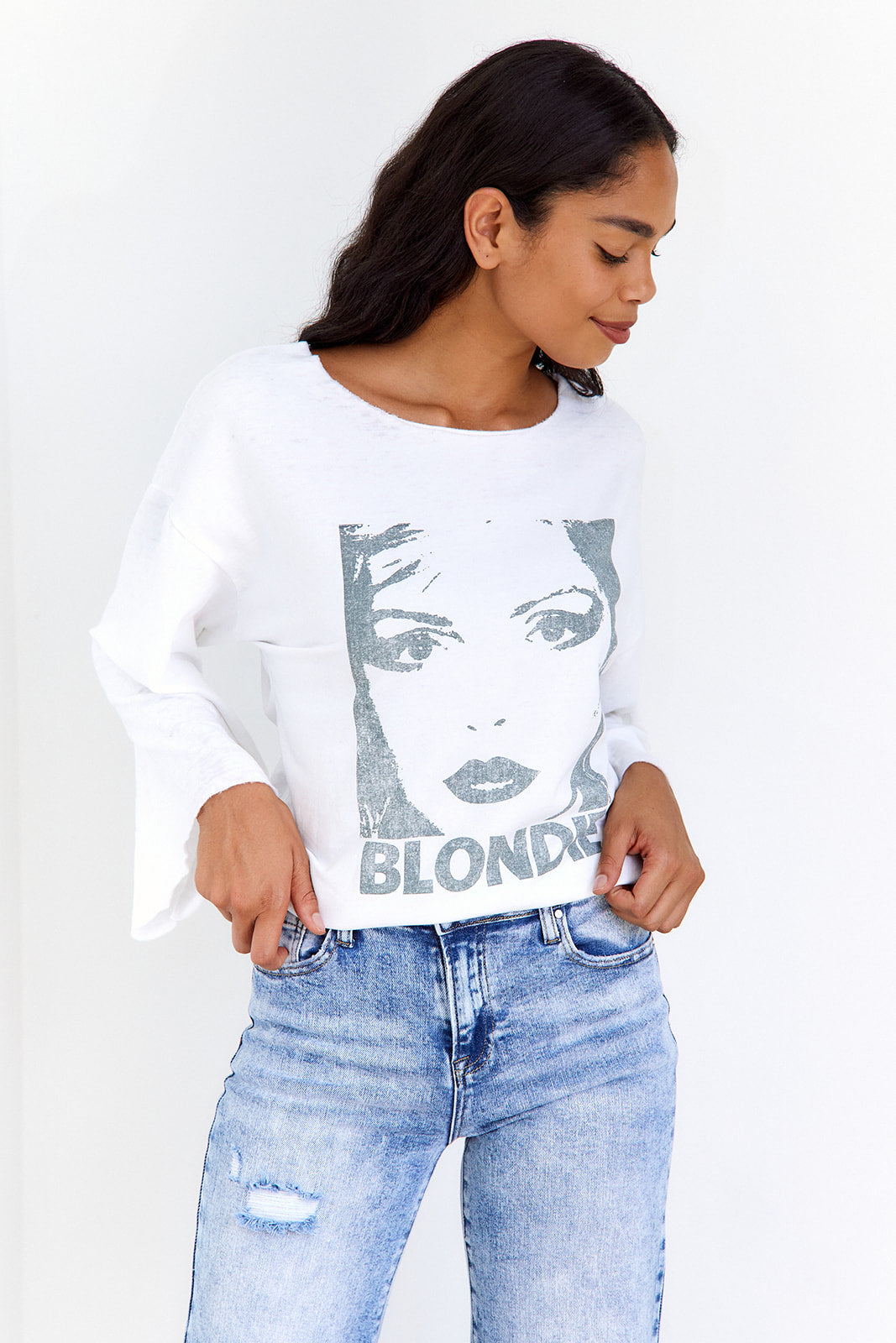 SALE- Blondie Off The Shoulder Sweatshirt