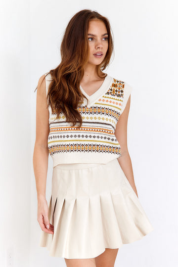 SALE- Poppy Printed Sweater Vest