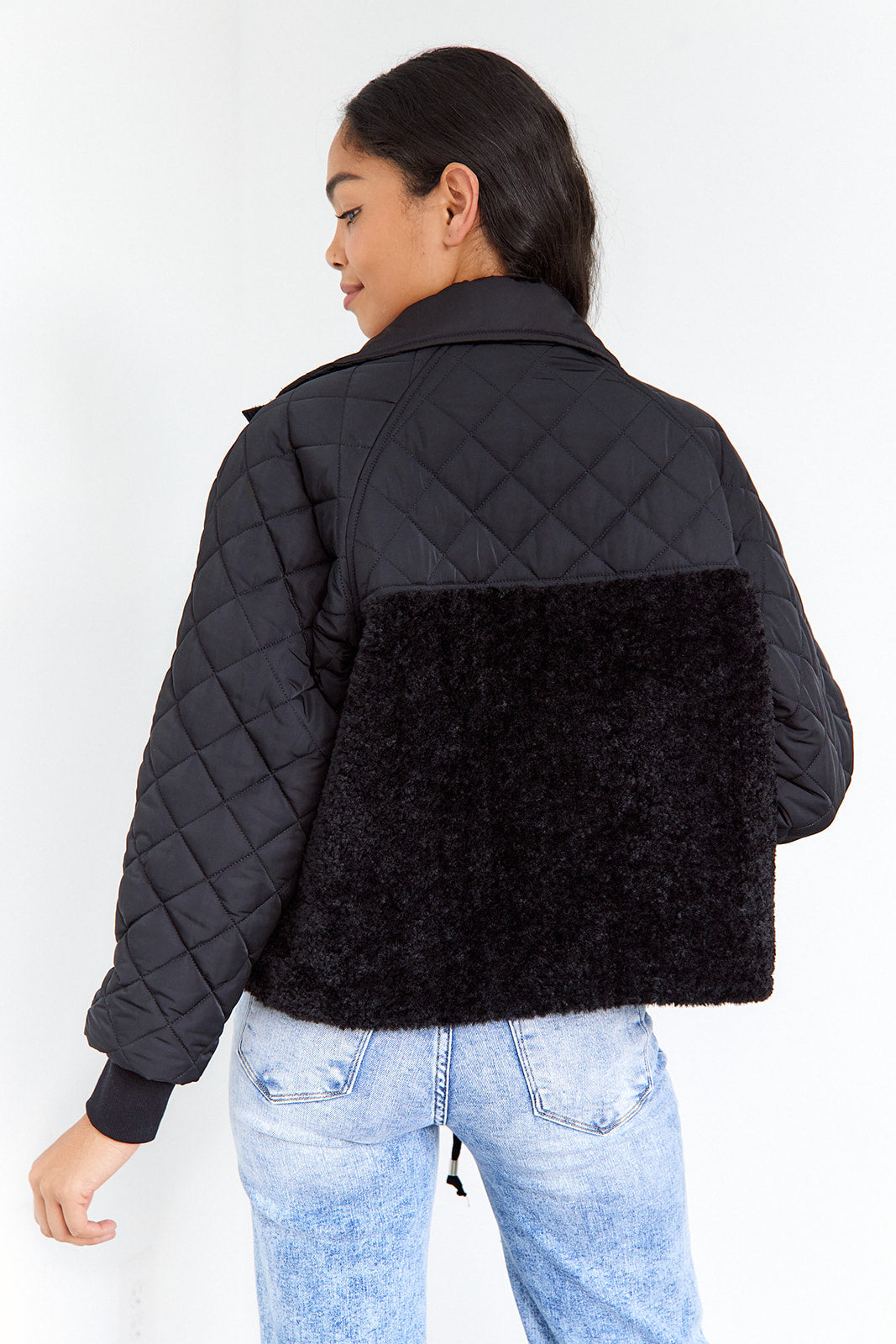 SALE - Second Wind Quilted Sherpa Details Jacket