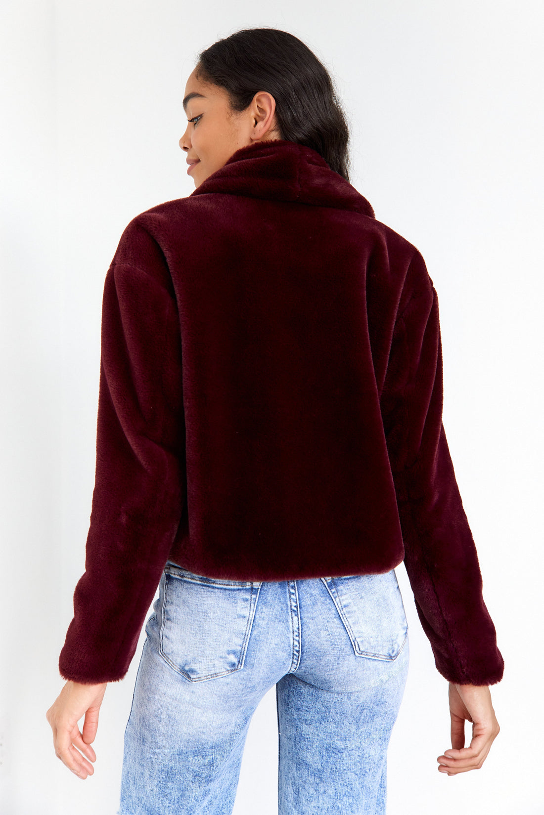 SALE - Crossfire Cropped Faux Fur Jacket