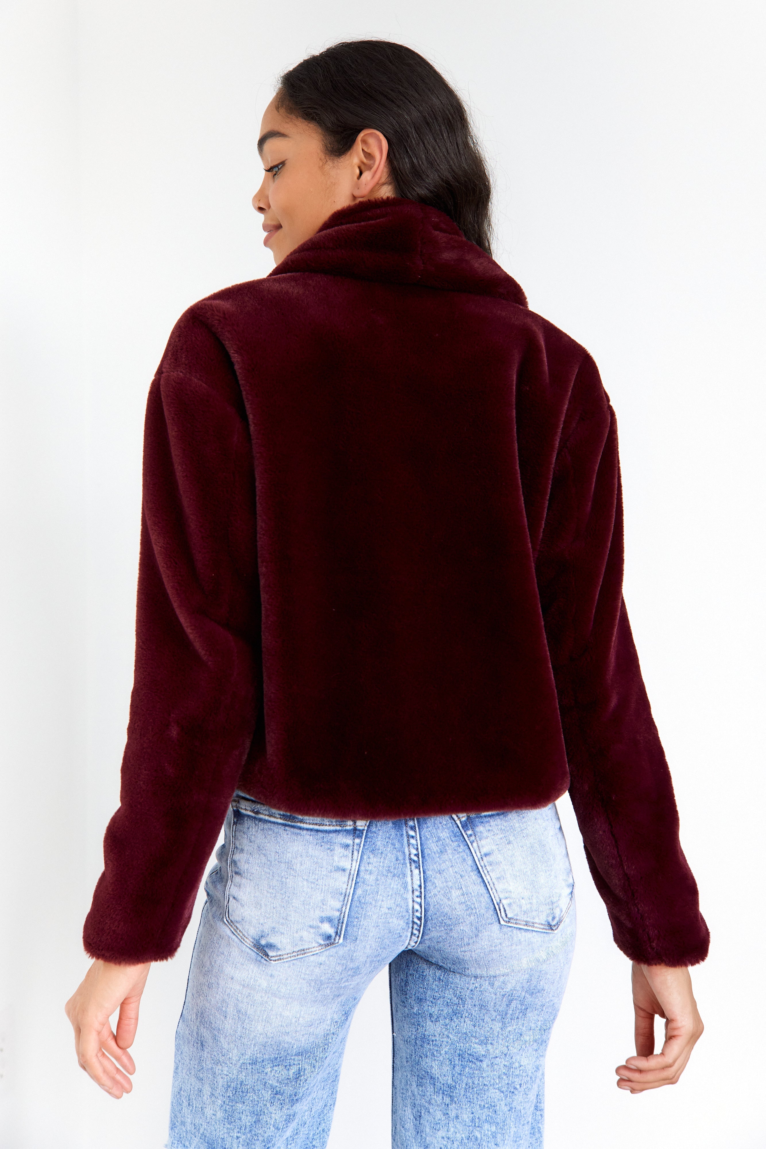 SALE - Crossfire Cropped Faux Fur Jacket