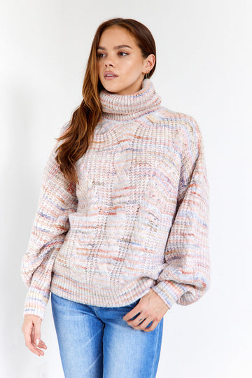SALE - Zinnia Striped Turtleneck Sweater