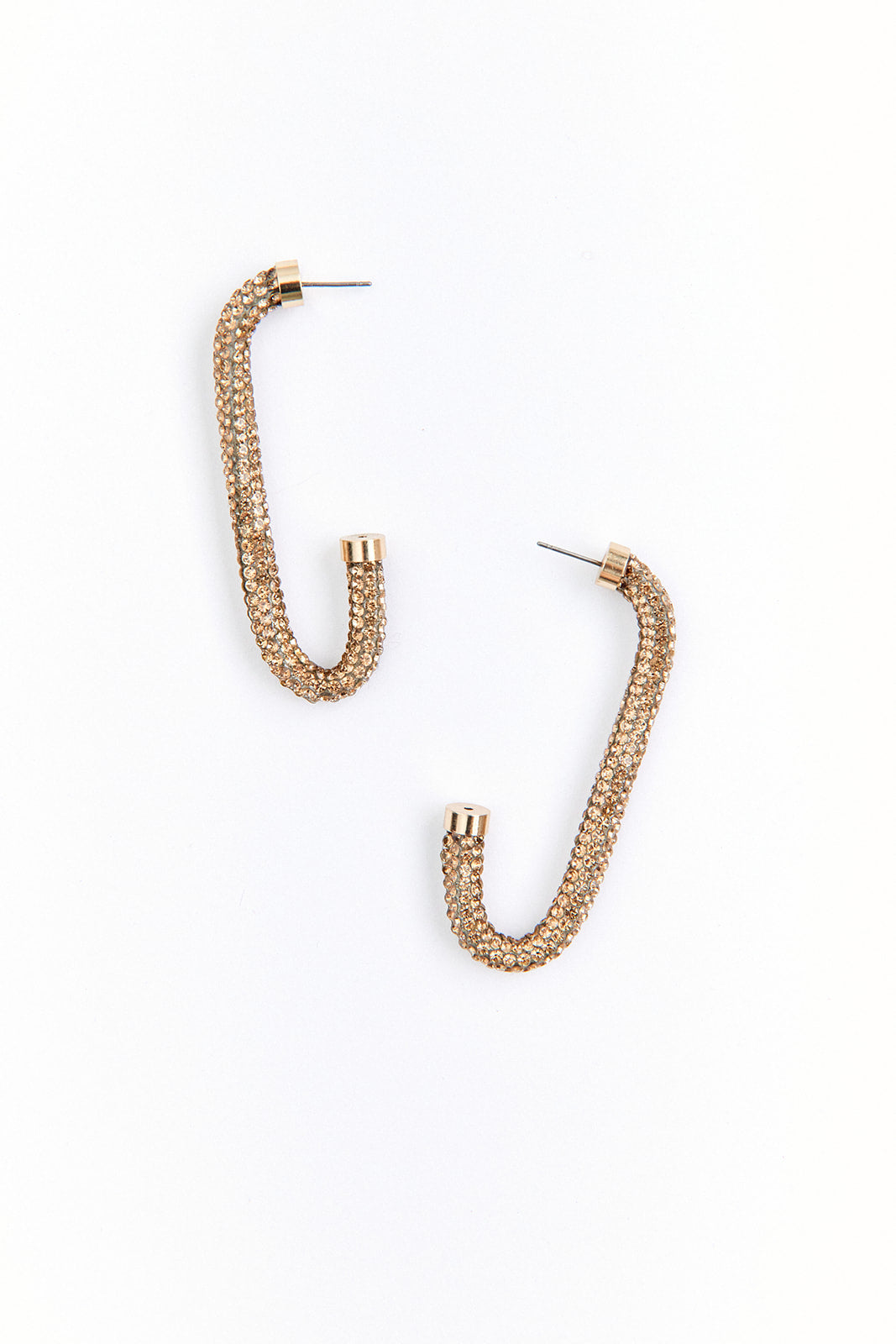 Aubree Crystal Bar Hoop Earrings