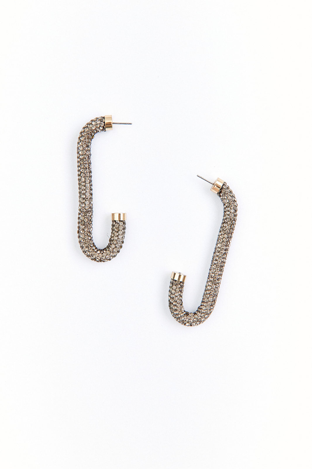 Aubree Crystal Bar Hoop Earrings