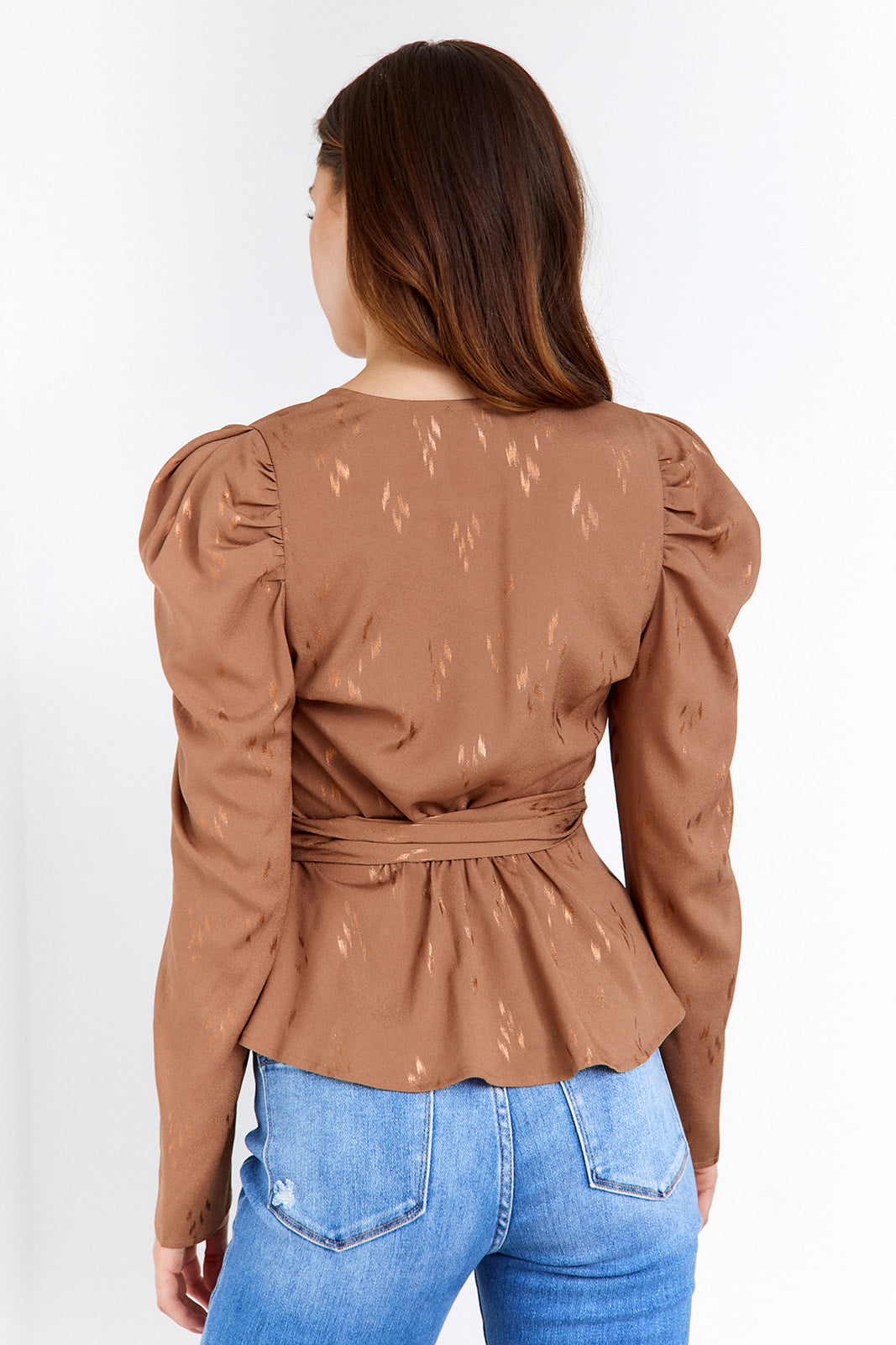 SALE - Britt Wrap Puff Sleeve Blouse