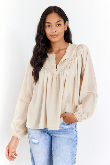 SALE - Marissa V Front Satin Blouse