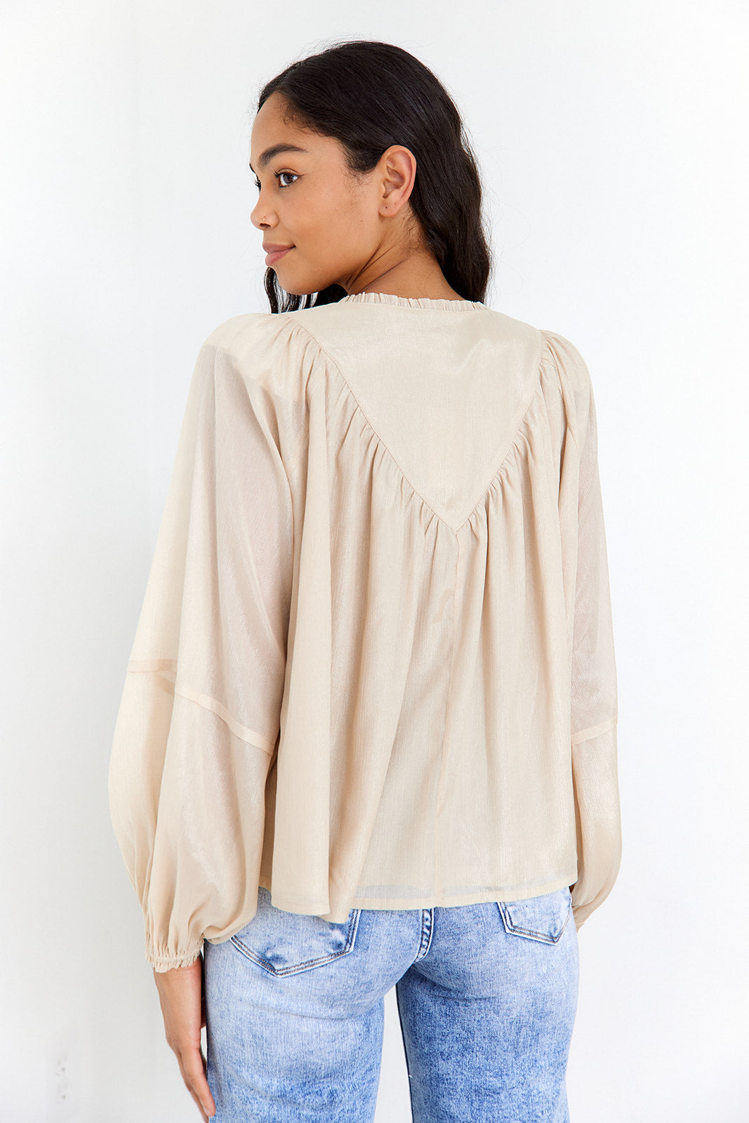 SALE - Marissa V Front Satin Blouse