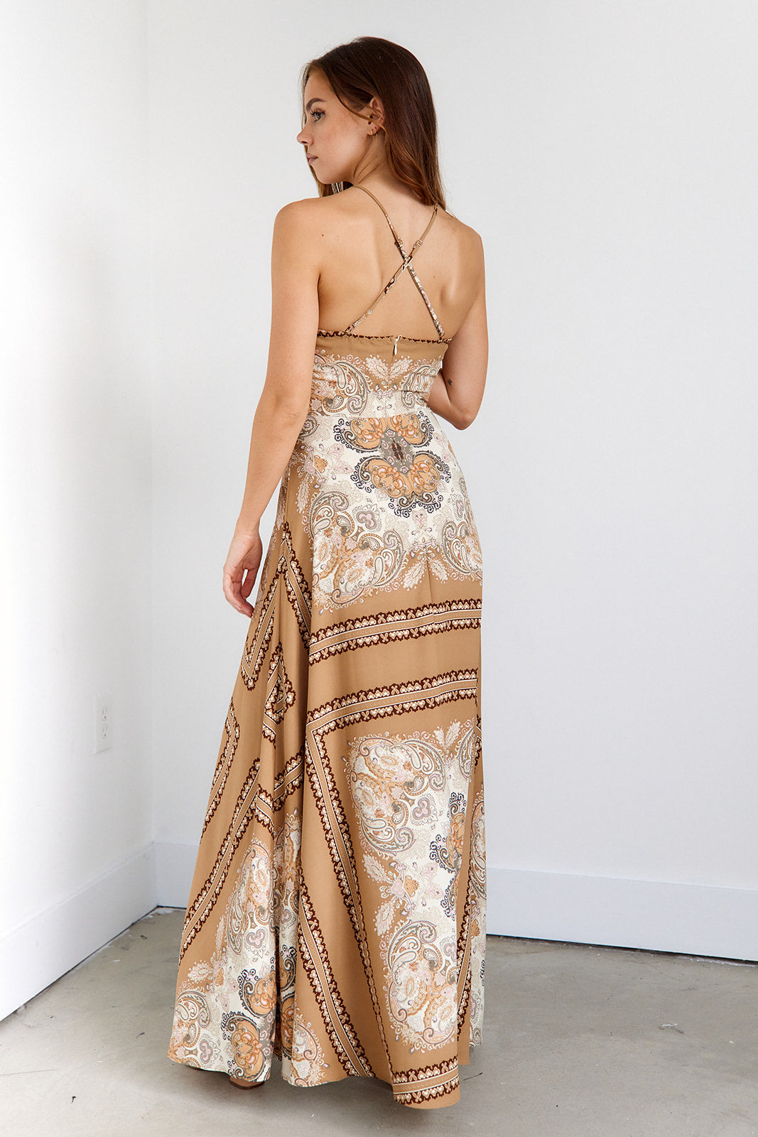 SALE - Irmah Scarf Printed Maxi Dress