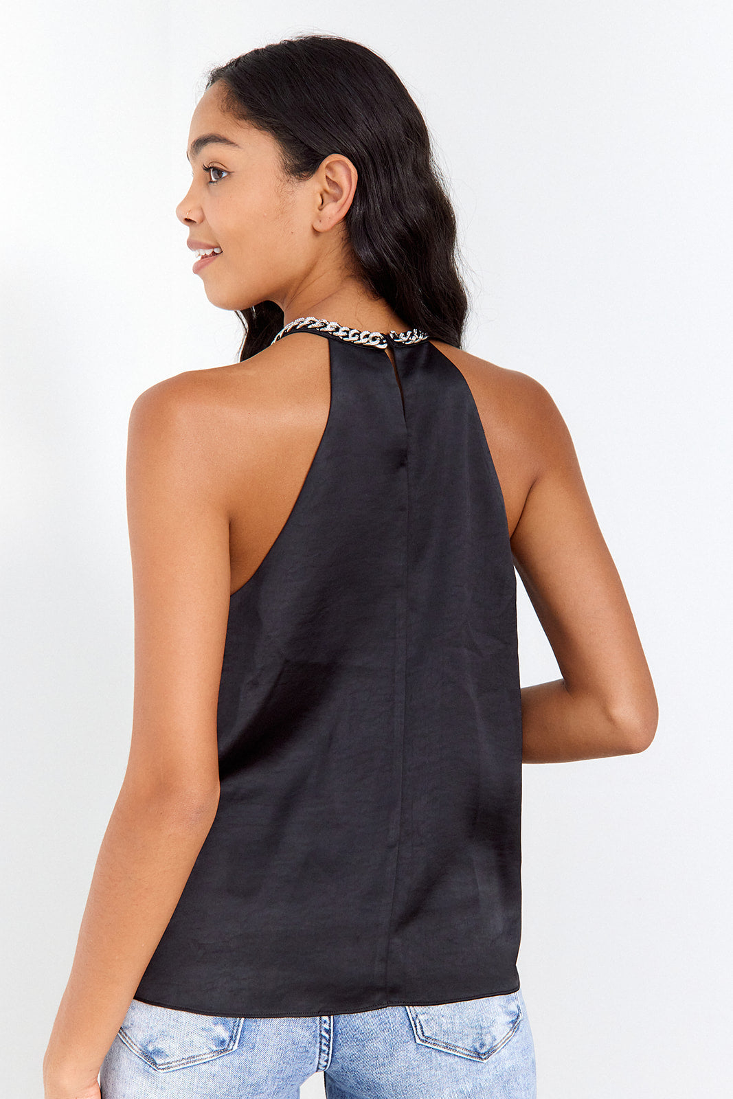 Maira Rhinestone Collar Cami