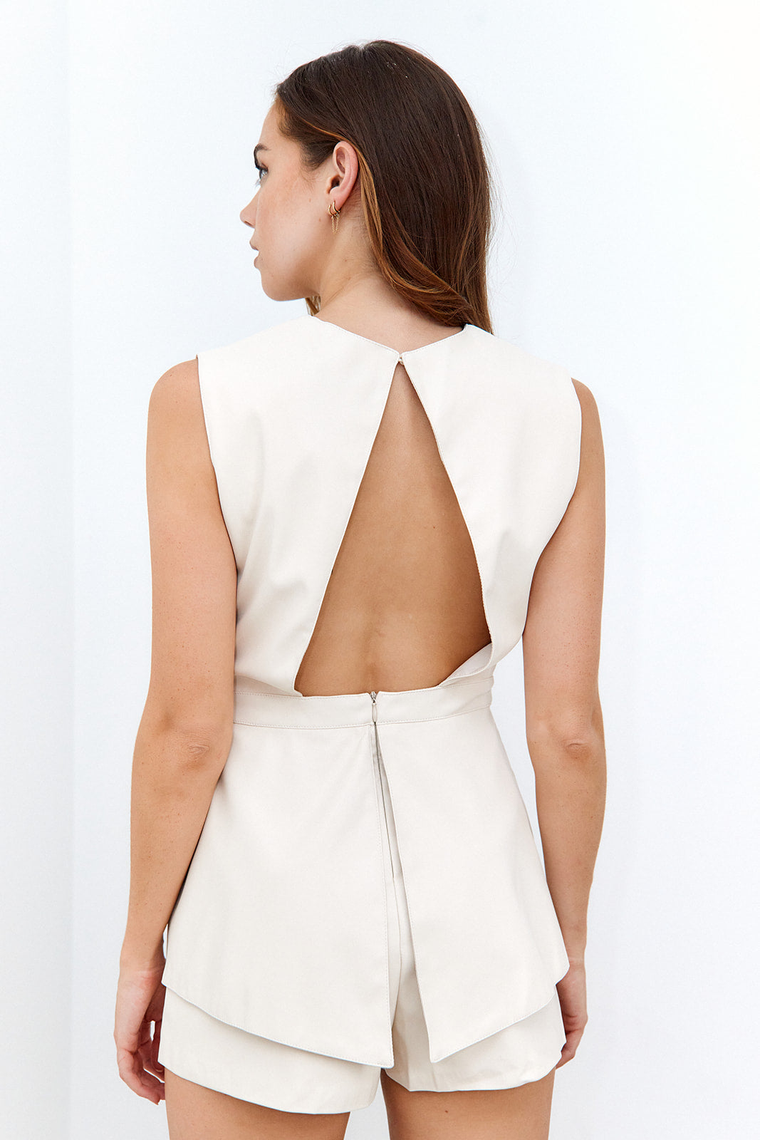 Rama Faux Leather Romper