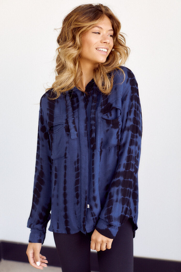 Mollie Tie Dye Hooded Shirt