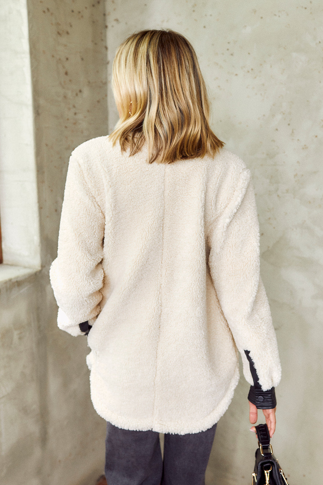 Blank NYC Faux Shearling Detail Jacket