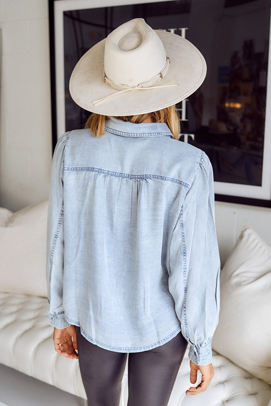 Olivia Button Front Denim Shirt