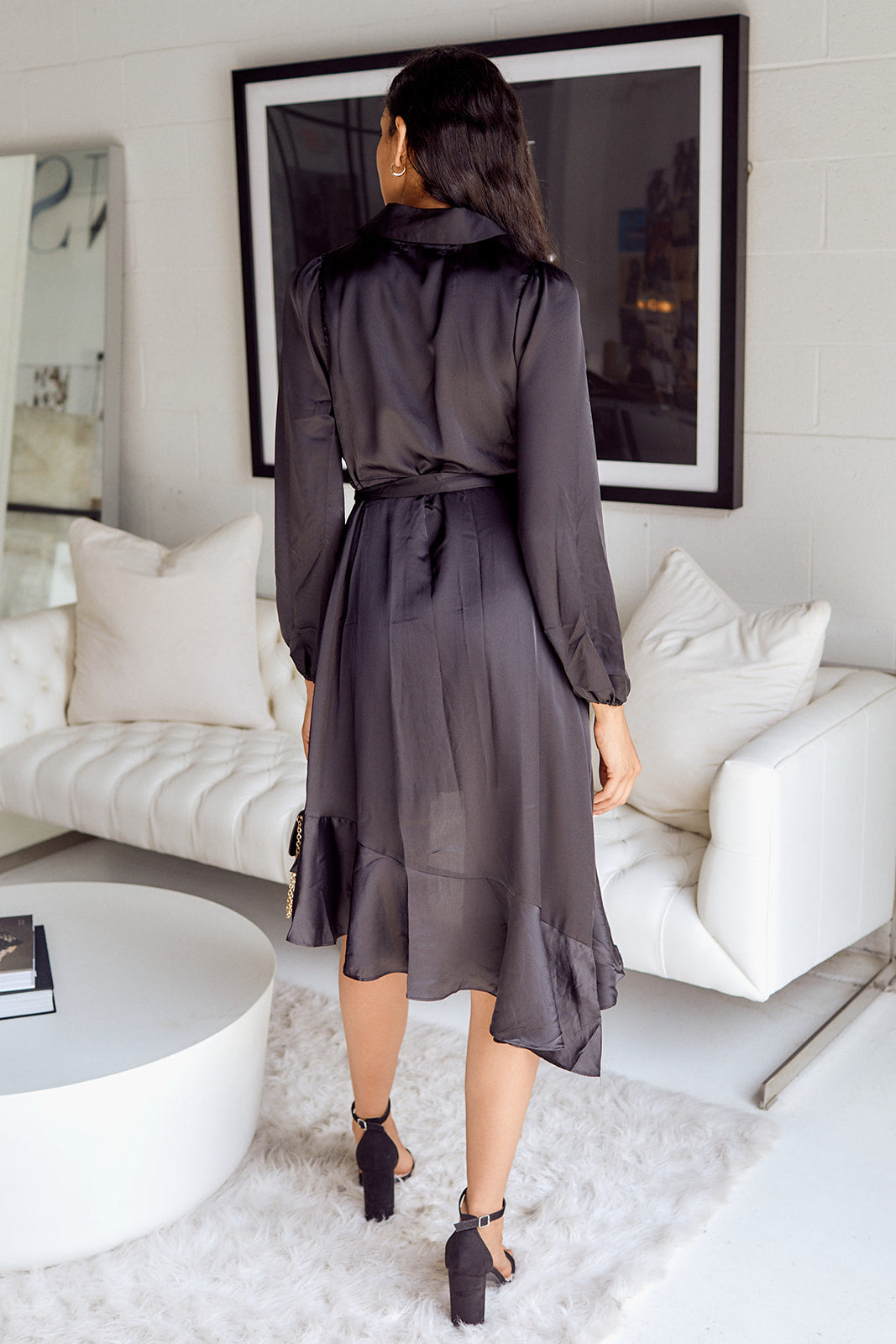 Auri Long Sleeve Wrap Dress