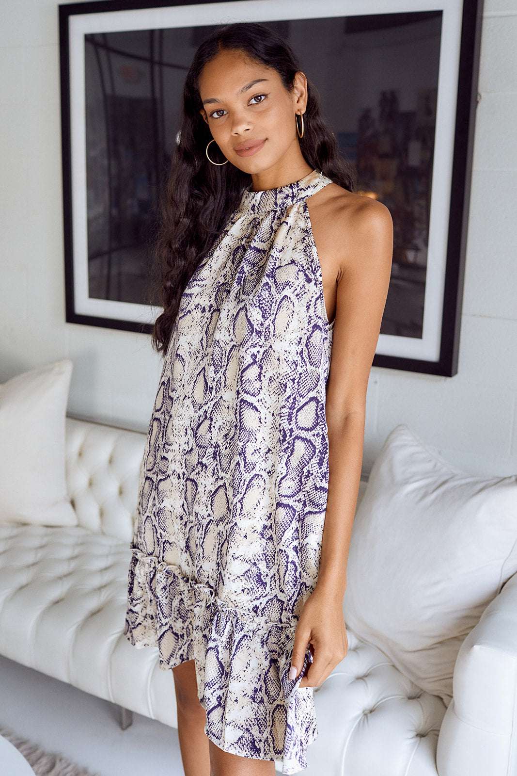 Hartnett Snake Print Dress